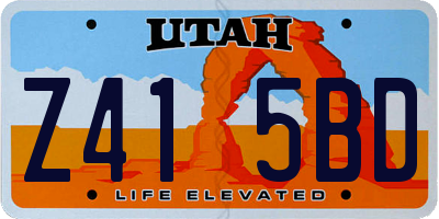 UT license plate Z415BD