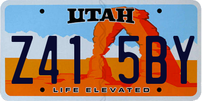 UT license plate Z415BY