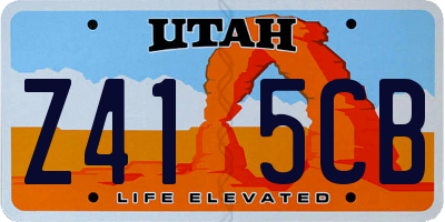 UT license plate Z415CB