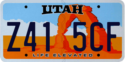 UT license plate Z415CF