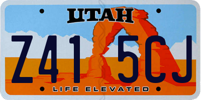 UT license plate Z415CJ