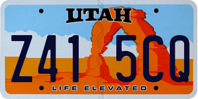UT license plate Z415CQ