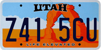 UT license plate Z415CU