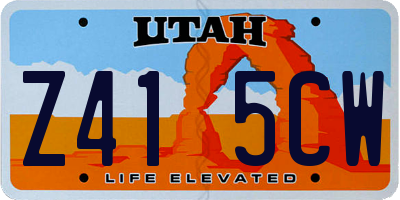 UT license plate Z415CW