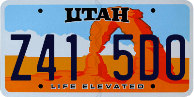 UT license plate Z415DO