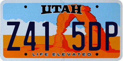 UT license plate Z415DP