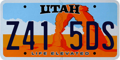 UT license plate Z415DS