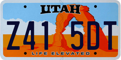 UT license plate Z415DT