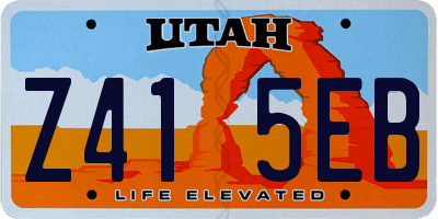 UT license plate Z415EB