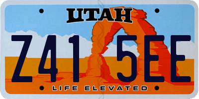 UT license plate Z415EE