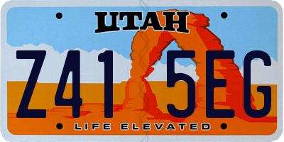 UT license plate Z415EG