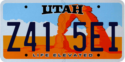 UT license plate Z415EI