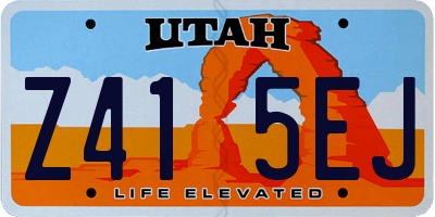 UT license plate Z415EJ