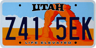 UT license plate Z415EK