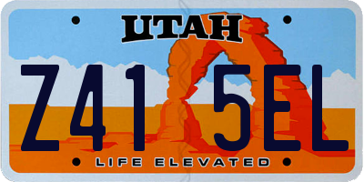 UT license plate Z415EL