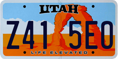 UT license plate Z415EO