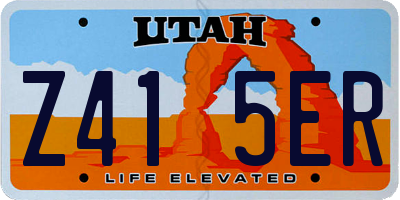 UT license plate Z415ER