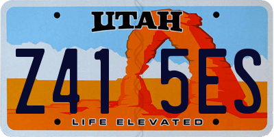 UT license plate Z415ES