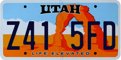 UT license plate Z415FD