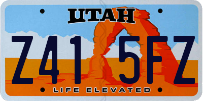 UT license plate Z415FZ