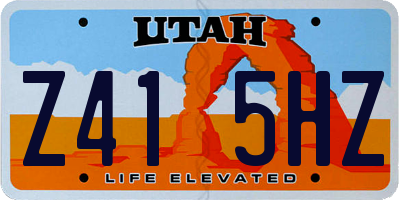 UT license plate Z415HZ