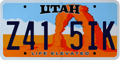 UT license plate Z415IK