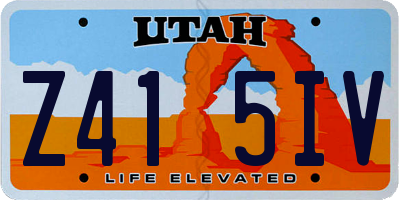 UT license plate Z415IV