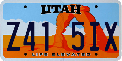 UT license plate Z415IX