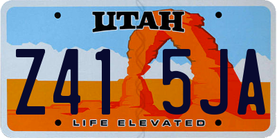 UT license plate Z415JA
