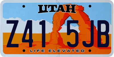UT license plate Z415JB