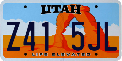 UT license plate Z415JL