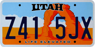 UT license plate Z415JX