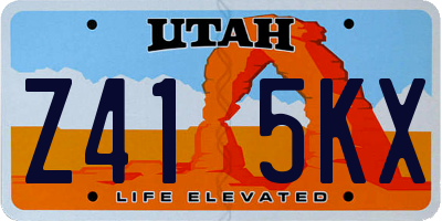 UT license plate Z415KX