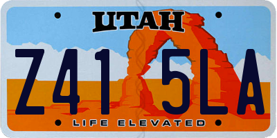 UT license plate Z415LA