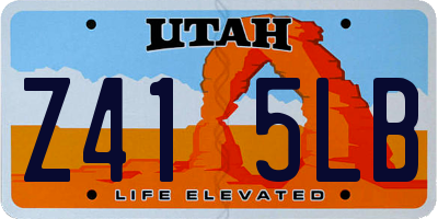 UT license plate Z415LB