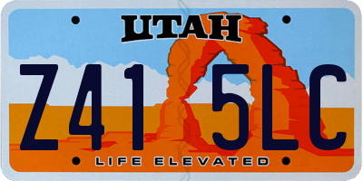 UT license plate Z415LC