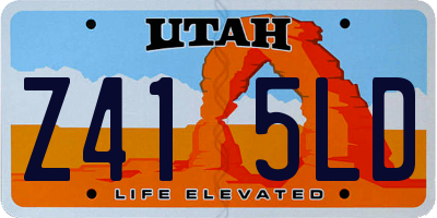 UT license plate Z415LD