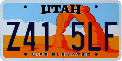 UT license plate Z415LF
