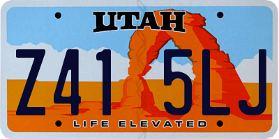 UT license plate Z415LJ