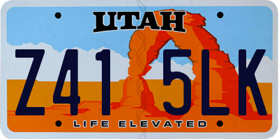 UT license plate Z415LK