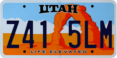 UT license plate Z415LM