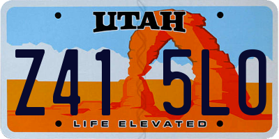 UT license plate Z415LO