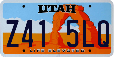 UT license plate Z415LQ