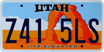 UT license plate Z415LS
