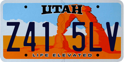 UT license plate Z415LV