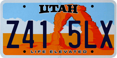 UT license plate Z415LX