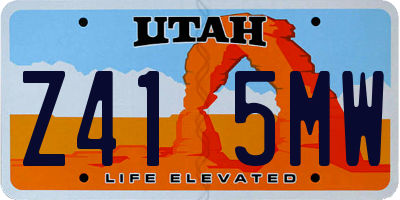 UT license plate Z415MW