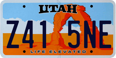 UT license plate Z415NE