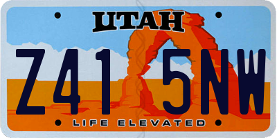 UT license plate Z415NW