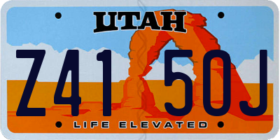 UT license plate Z415OJ